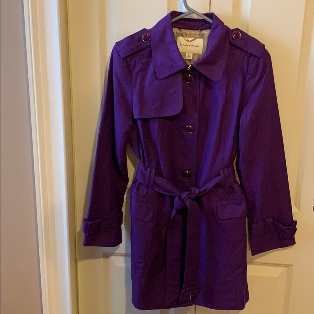 Purple trench coat